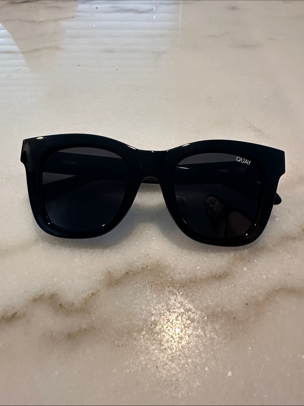 QUAY After Hours Black Square Polarized Sunglasses - Picture 2 of 6